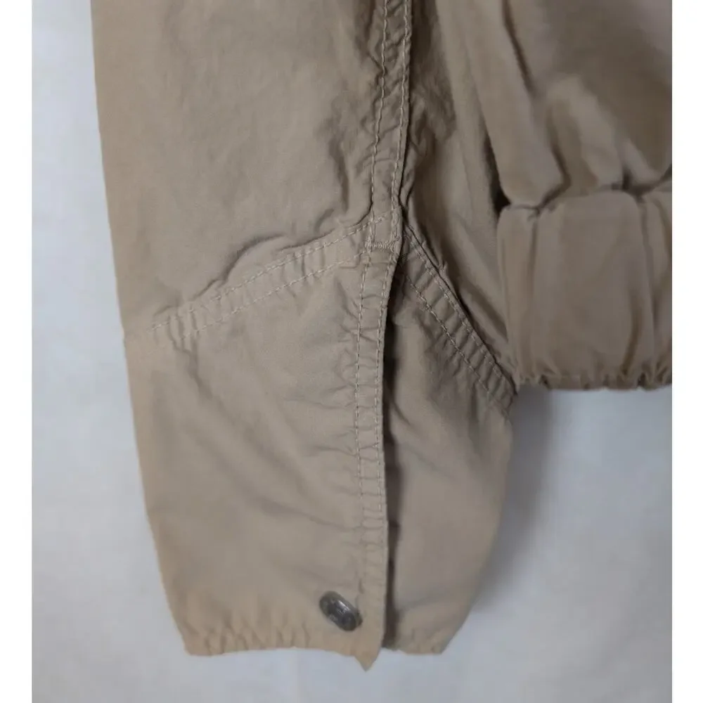 AMO Bridle tan cotton jacket Size Large Lightweight Minimal Moto Coastal